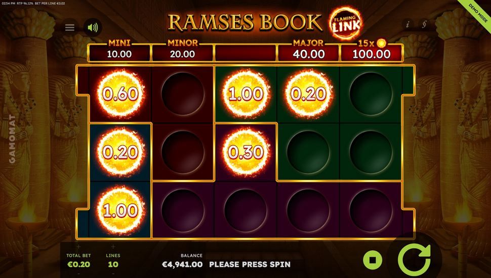 Ramses Book Flaming Link slot bonus
