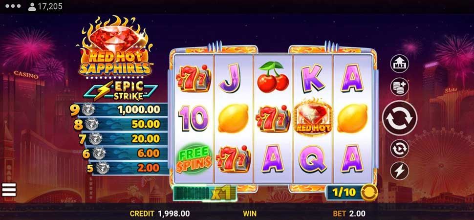 Red Hot Sapphires slot mobile