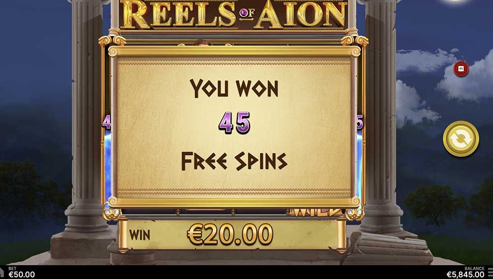 Reels of Aion slot free spins