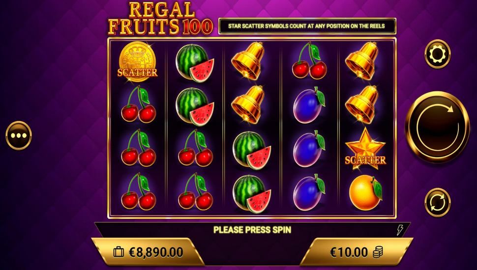Regal Fruits 100 Slot Mobile