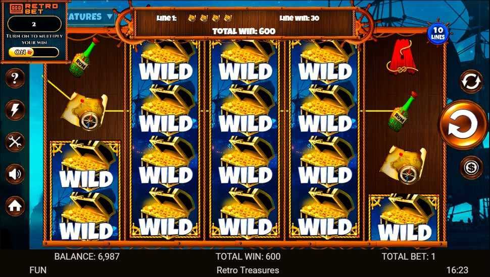 Retro Treasures slot Expanding Wild