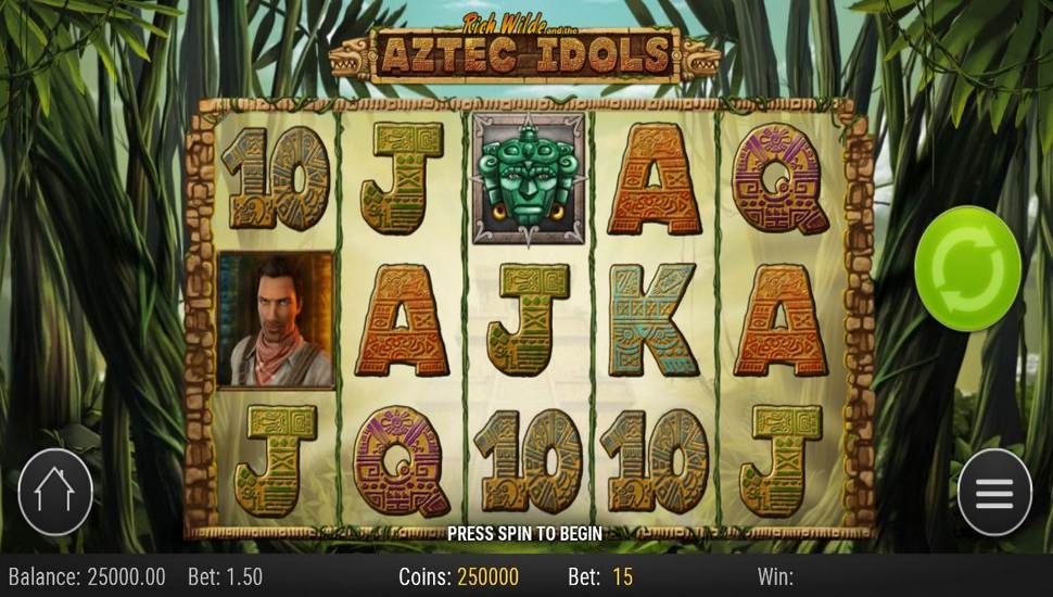Rich Wilde and the Aztec Idols Slot Mobile