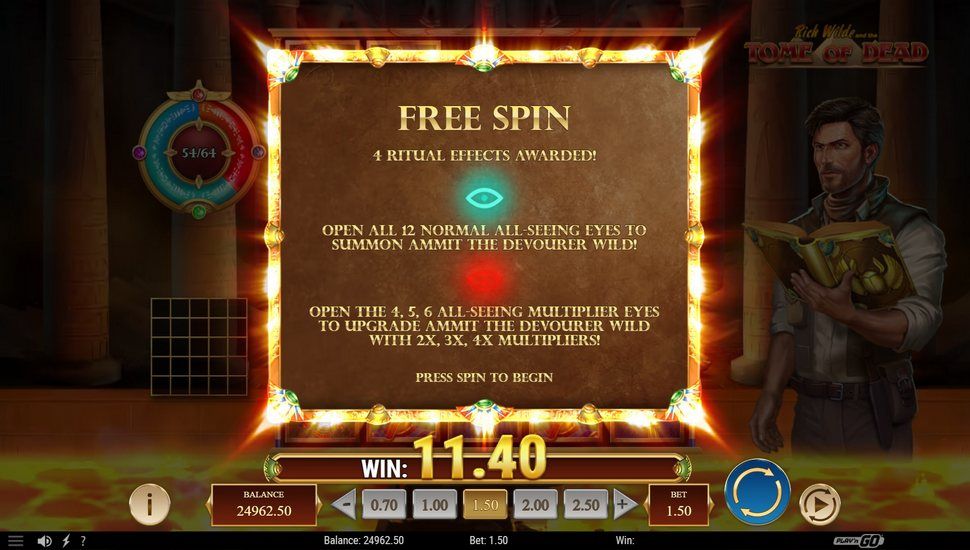 Rich Wilde and the Tome of Dead slot bonus