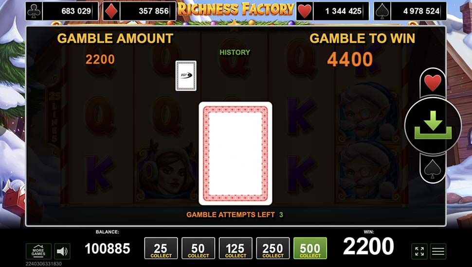 Richness Factory slot risk game