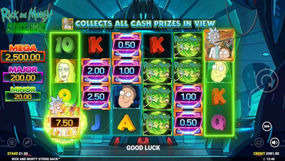 Rick and Morty Strikes Back slot Morty Moolah feature