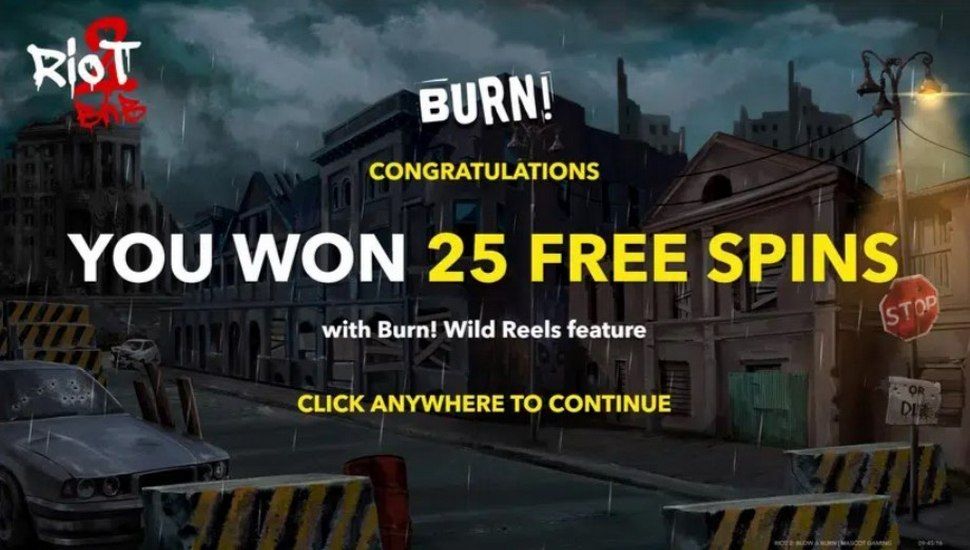 Riot 2 BnB Slot - Burn Feature
