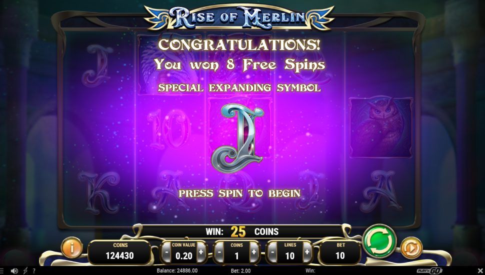 Rise of merlin slot - feature