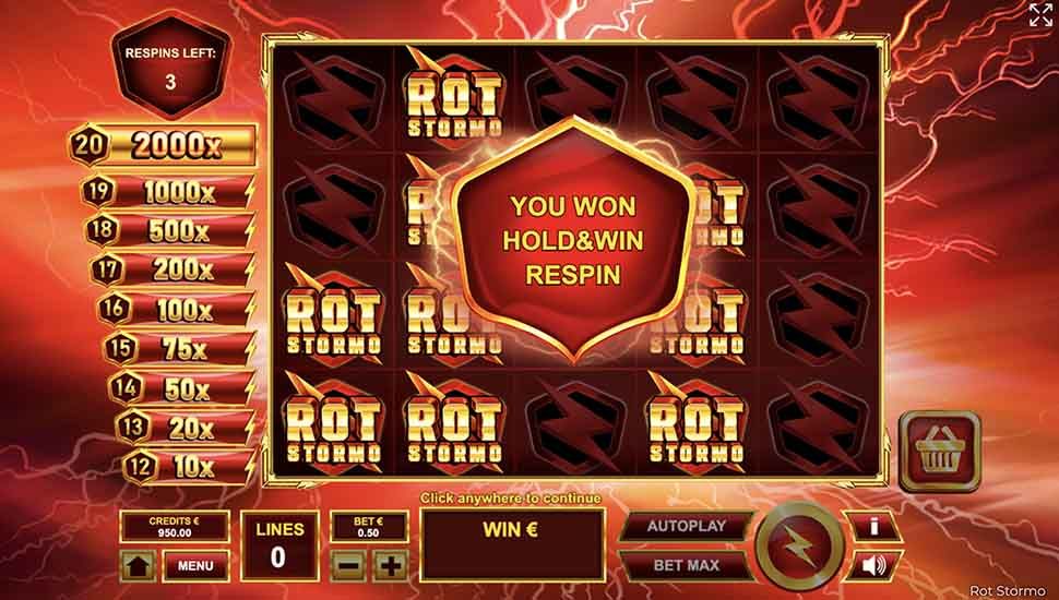 Rot Stormo slot Hold and Win respin