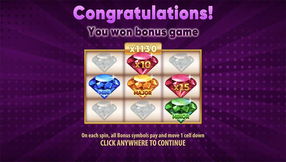 Ruby Win Hold the Spin slot bonus