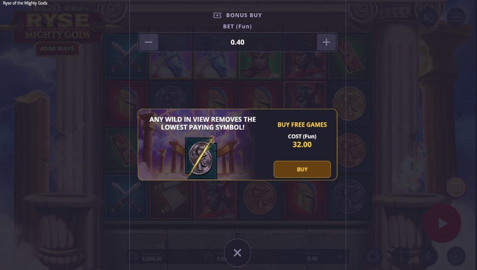 Ryse of the Mighty Gods slot - feature