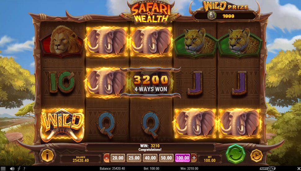 Safari of Wealth Online Slot – Substituting Wild Symbol