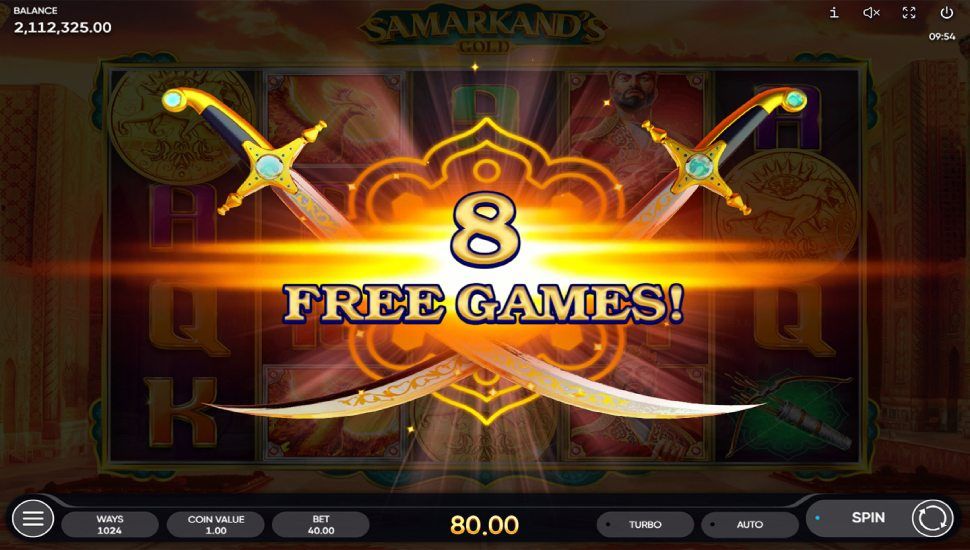Samarkand's Gold slot - free spins