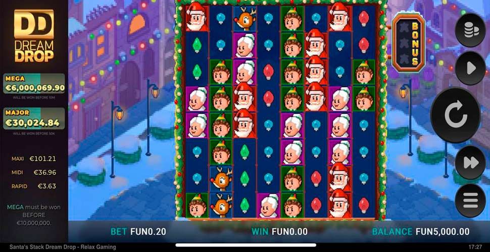Santa's Stack Dream Drop slot mobile