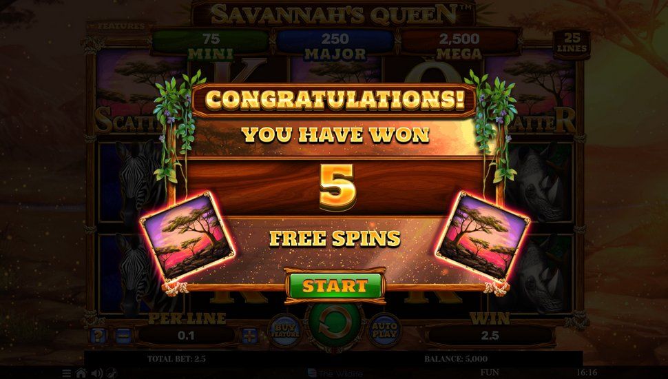 Savannah's Queen slot Free spins