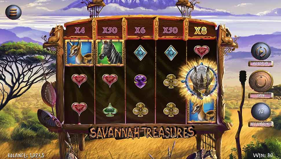 Savannah Treasures slot Top Reel