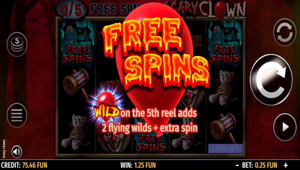 Scary Clown slot Free Spins