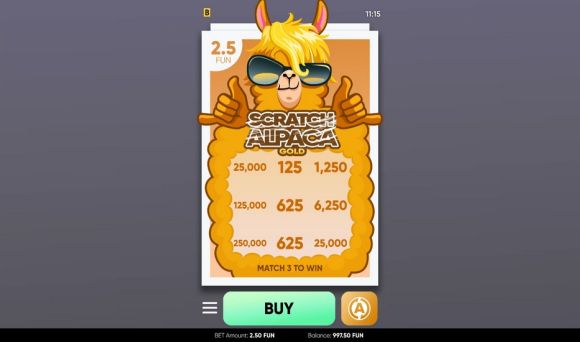 Scratch Alpaca Gold