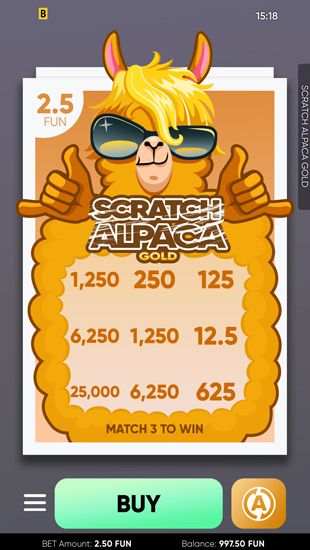 scratch alpaca gold game mobile