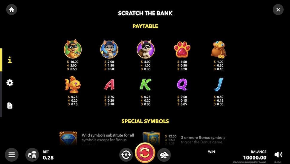 Scratch the Bank slot Symbols
