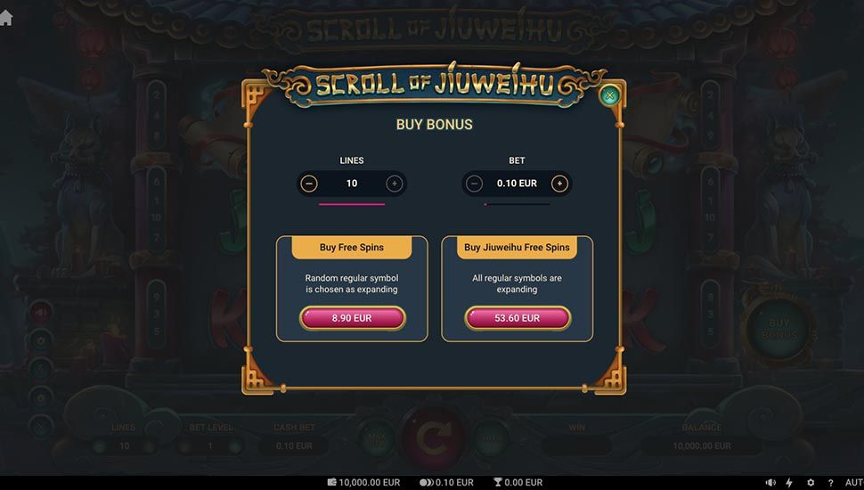 Scroll of Jiuweihu slot bonus buy