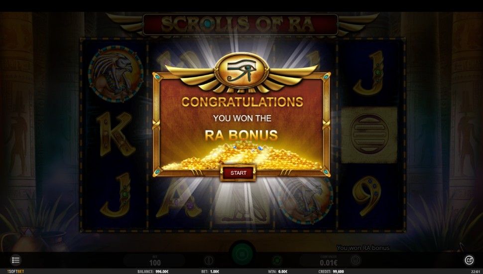 Scrolls of Ra slot - bonus