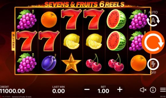 Sevens and Fruits: 6 Reels