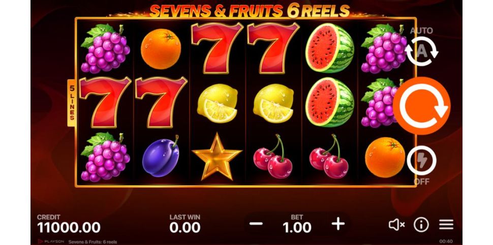 Sevens and Fruits: 6 Reels