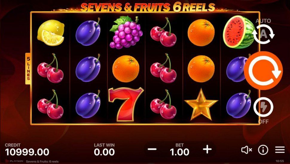 Sevens and Fruits: 6 Reels Slot Mobile