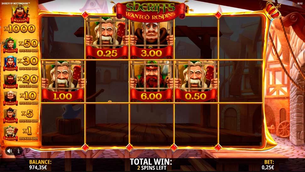 Sheriff of Nottingham slot Wanted Respins