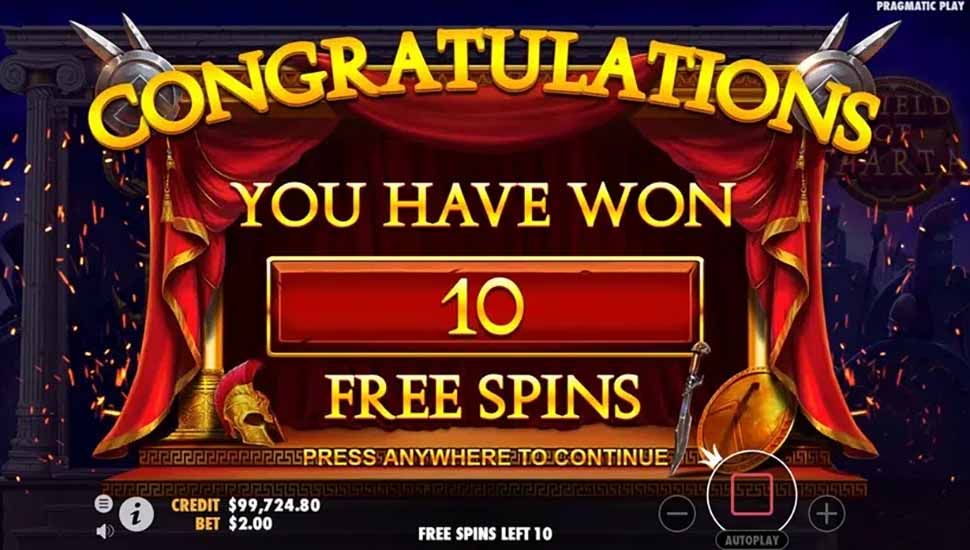 Shield of Sparta slot free spins