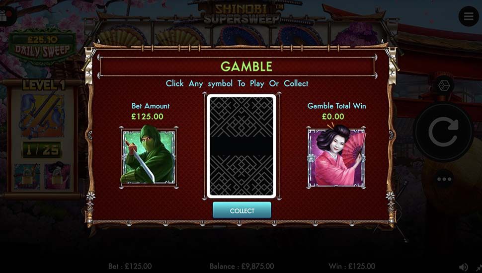 Shinobi Supersweep slot gamble