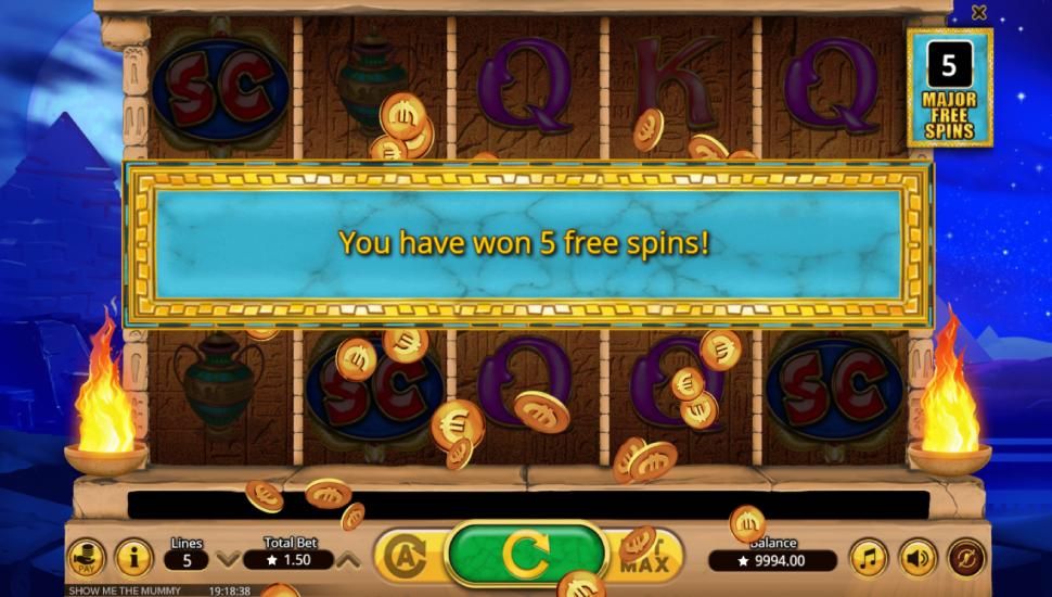 Show Me the Mummy slot - free spins