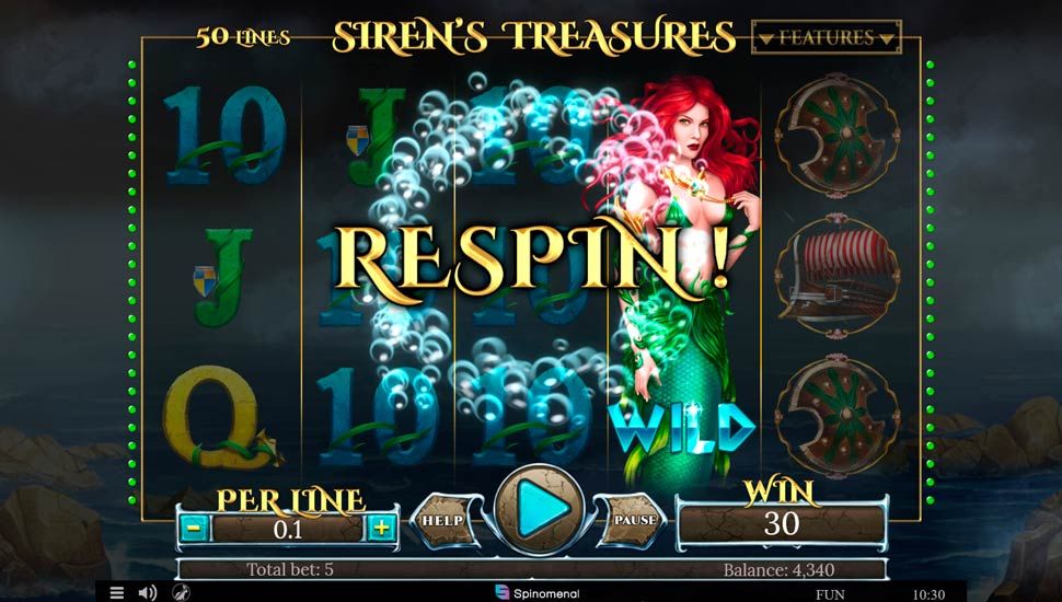 Sirens Treasures slot Stacked Wild