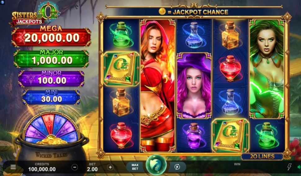 Sisters of Oz Jackpots