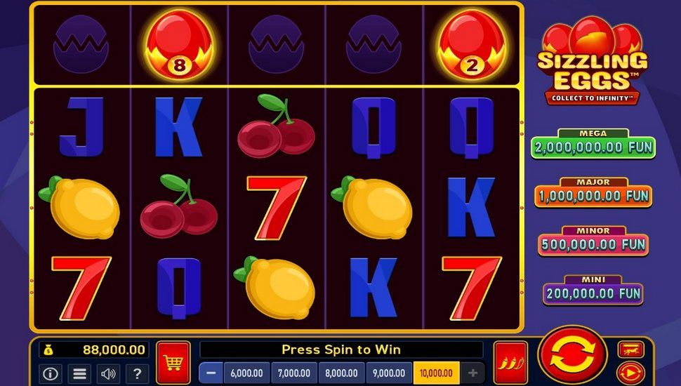 Sizzling Eggs Extremely Light slot gameplay