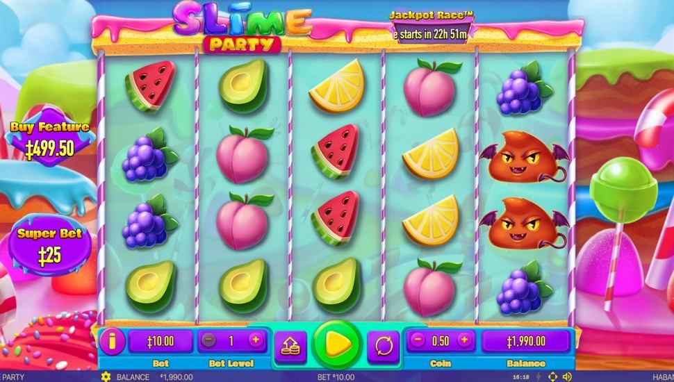 Slime Party slot gameplay