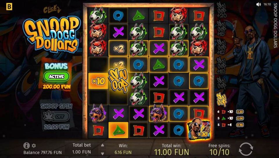 Snoop Dogg Dollars Slot Cell Multiplier