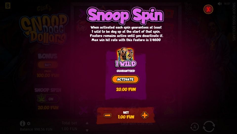 Snoop Dogg Dollars Slot Snoop Spin