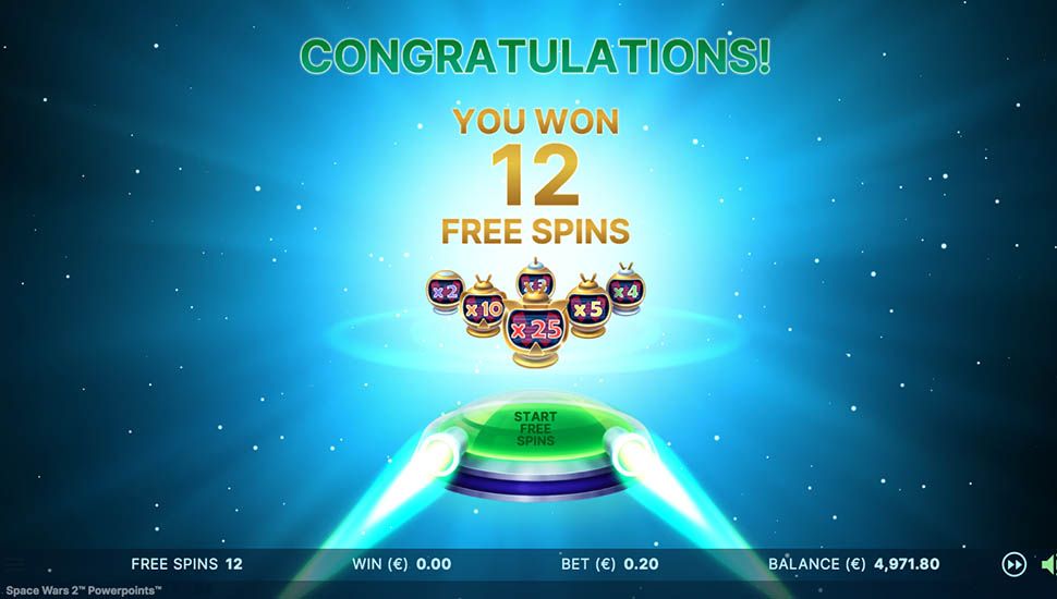 Space Wars 2 Powerpoints slot free spins