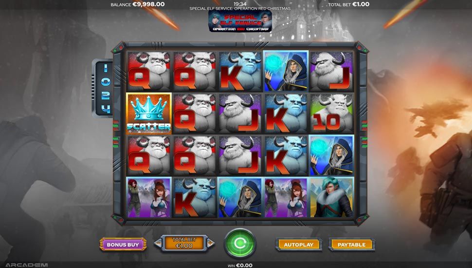Special Elf Service: Operation Red Christmas slot gameplay