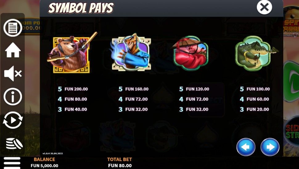 Spin warrior boom pot slot - payouts