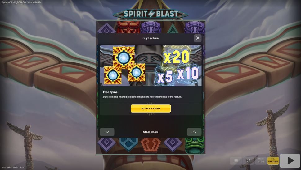 Spirit Blast slot - feature