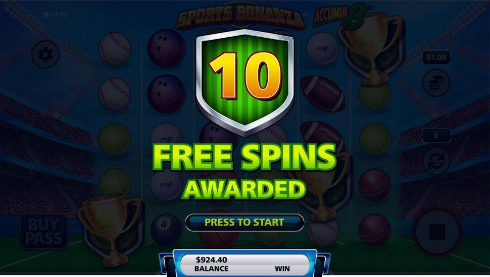 Sports Bonanza Accumul8 Slot - Free Spins