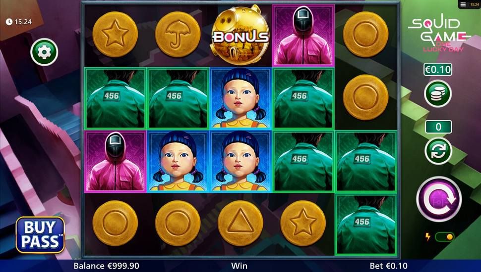 Squid Game One Lucky Day slot gameplay