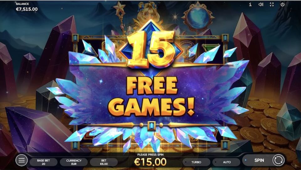 Starshine Crystals slot Free spins with Multipliers Accumulator