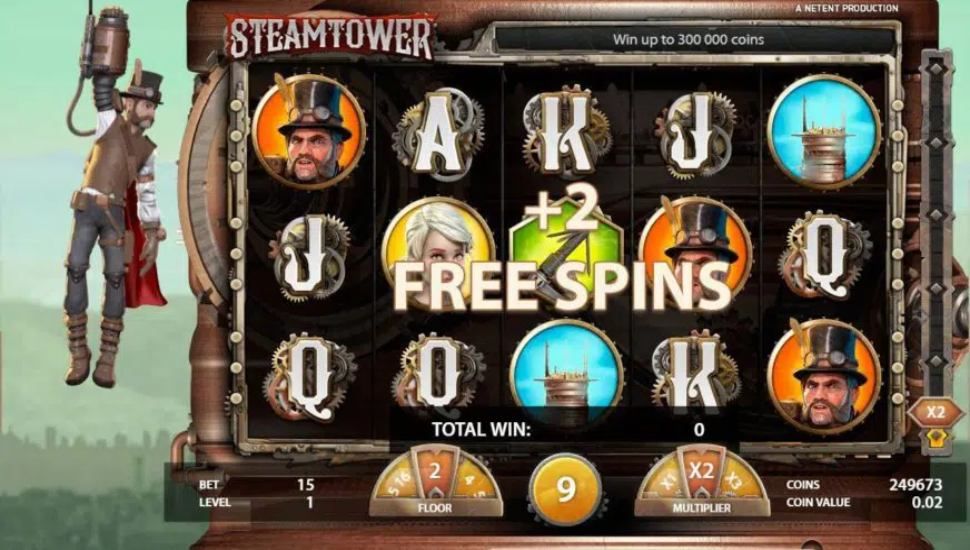 Steam Tower slot - feature
