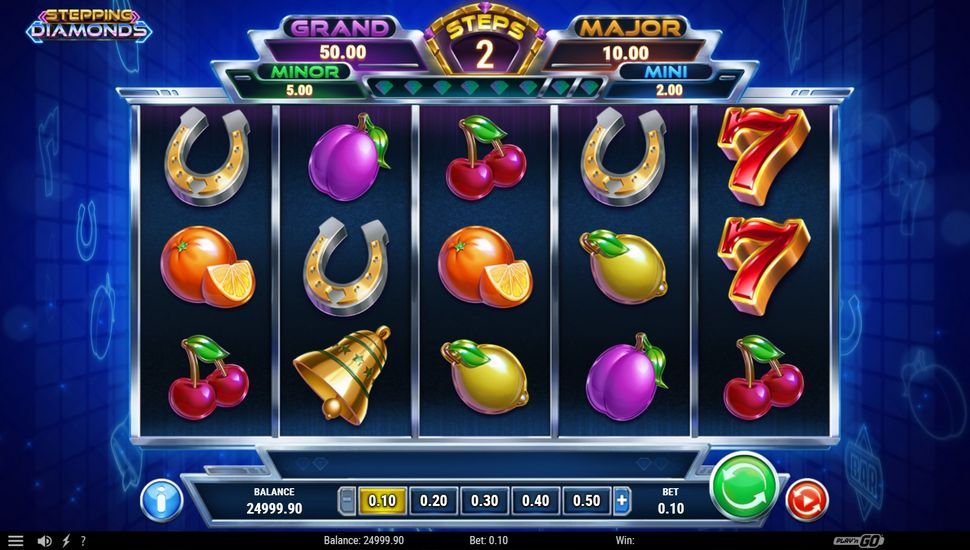 Stepping Diamonds slot gameplay