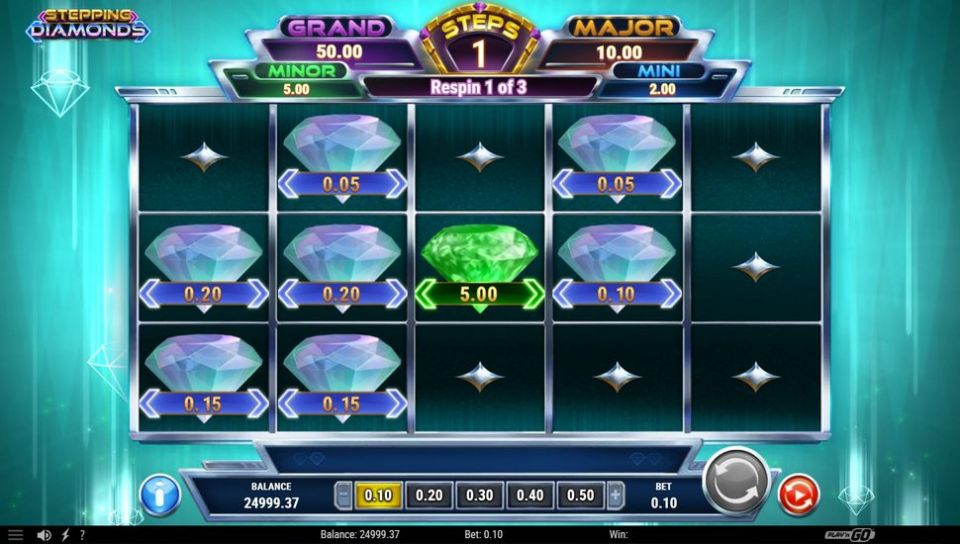 Stepping Diamonds slot Jackpot