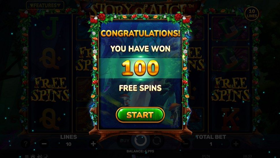 Story of Alice slot Free Spins