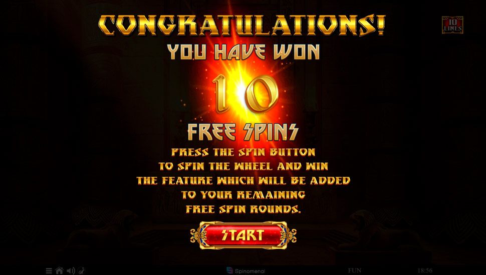 Story of Egypt 10 Lines slot Free Spins
